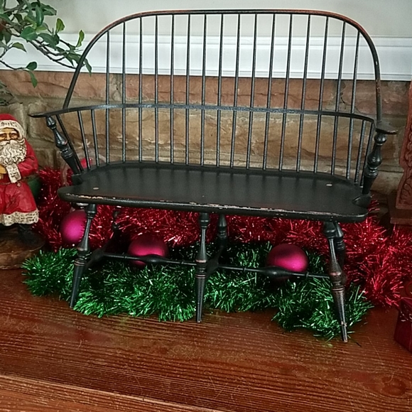 VINTAGE Riverbend Chair Company Miniature Settee - Picture 3 of 13